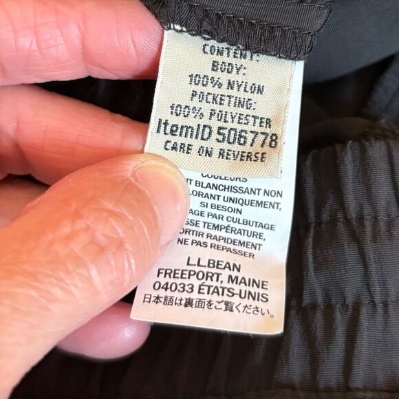 LL Bean Black Active Shorts Swim Shorts Pull On Elastic Waist Womens Size XL - Picture 5 of 7